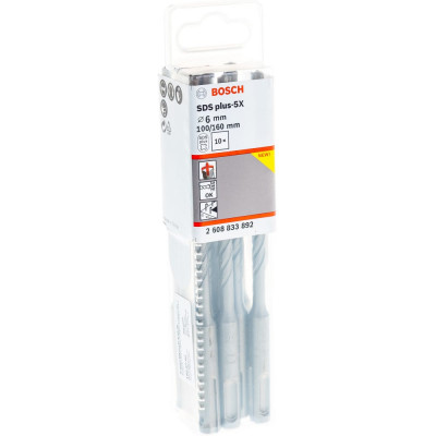 Bosch 10 Сверло SDS plus-5x6x100x160 2608833892