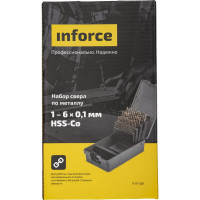 Inforce набор сверл по металлу 1-6*0,1мм HSS-Co 11-01-328