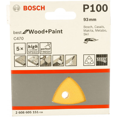 Bosch 5 шлифлист д/pda к100 дер 2608605151