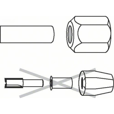 Bosch заж.цанга 6mm д/ gof 1200 2608570103