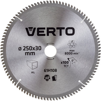 Отрезной диск по алюминию VERTO 61H108