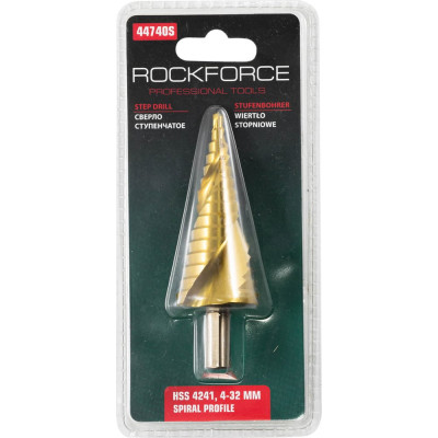 Ступенчатое спиральное сверло Rockforce RF-44740S(29881)