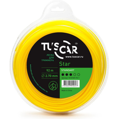 Tuscar леска для триммера star, standart, 2.7mmx92m 10121327-92-1