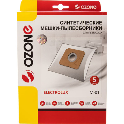 OZONE Оригинальные синтетические мешки-пылесборники 5 шт. Electolux M-01