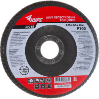 КУРС Диск лепестковый торцевой, 125 мм P 100 39915