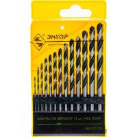 Набор сверл по металлу 13 шт. (1,5-6,5 мм) Энкор 21176