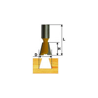 Фреза пазовая "ласточкин хвост" (25.4х22 мм; 14°; хвостовик 12 мм) по дереву Энкор 9319