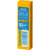 Сегментированные лезвия из нержавеющей стали OLFA 9х80х0.38 мм, 50 шт OL-AB-50S