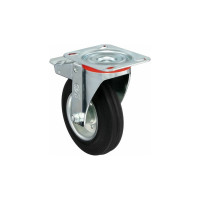 Колесо с вращающейся опорой, пластиной крепления и передним тормозом (125 мм; 130 кг) Tellure rota 535423