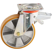 Колесо с вращающейся опорой, пластиной крепления и задним тормозом (150 мм; 600 кг) Tellure rota 656604