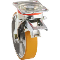 Колесо с вращающейся опорой, пластиной крепления и задним тормозом (150 мм; 600 кг) Tellure rota 656604