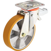 Колесо с вращающейся опорой, пластиной крепления и задним тормозом (150 мм; 600 кг) Tellure rota 656604