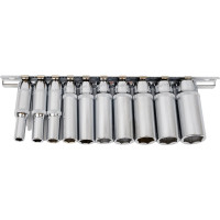Набор торцевых глубоких головок 1/4"DR на держателе Ombra 914110