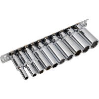 Набор торцевых глубоких головок 1/4"DR на держателе Ombra 914110