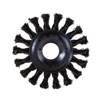 Щётка круглая, витая стальная проволока №133 (100 мм; 22.2 мм) для УШМ Атака 26587