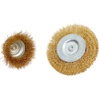 Набор кордщеток мягких (2 шт; 75, 100 мм) для дрели ПРАКТИКА 773-484