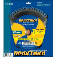 Диск пильный по дереву (300х32/30 мм; Z60) ПРАКТИКА 032-287