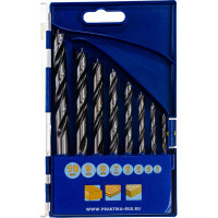 Набор сверл по дереву Профи (8 шт; 3-10 мм) ПРАКТИКА 640-360
