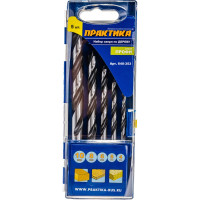 Набор сверл по дереву Профи (5 шт; 4, 5, 6, 8, 10 мм) ПРАКТИКА 640-353