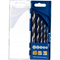Набор сверл по дереву Профи (5 шт; 4, 5, 6, 8, 10 мм) ПРАКТИКА 640-353