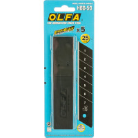 Сегментированные лезвия OLFA Excel Black 25х126х0.7 мм, 5 шт OL-HBB-5B
