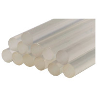 Клей белый, прозрачный (12 шт; 7х100 мм) для клеевого пистолета ПРАКТИКА 641-572