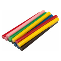 Клей для клеевого пистолета цветной (12 шт; 7х100 мм; 6 цветов) ПРАКТИКА 641-671