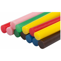 Клей для клеевого пистолета цветной (12 шт; 7х100 мм; 6 цветов) ПРАКТИКА 641-671