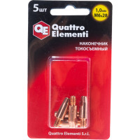 Наконечник токосъемный (5 шт; 1 мм; M6x28 мм) QUATTRO ELEMENTI 771-244