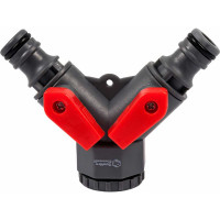 Разветвитель двухканальный (1/2"; 3/4") QUATTRO ELEMENTI 646-027