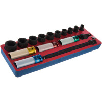 Набор ударных головок (1/2”, с принадлежностями, ложемент, 16 предметов) МАСТАК 5-05416