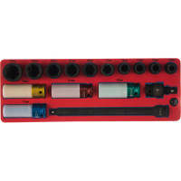 Набор ударных головок (1/2”, с принадлежностями, ложемент, 16 предметов) МАСТАК 5-05416