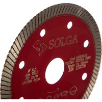 Диск алмазный сплошной (115х22,2 мм) HARD MATERIALS Solga Diamant 10303115