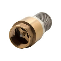 Клапан обратный с несъемной сеткой (F 1"; латунь) QUATTRO ELEMENTI 771-800