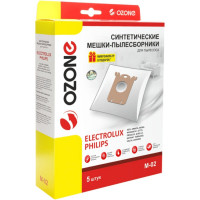 Мешки-пылесборники оригинальные синтетические OZONE (5 шт.) Electolux S-Bag M-02