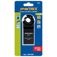 Насадка для МФИ по дереву (34 мм) крупный зуб ПРАКТИКА 240-089