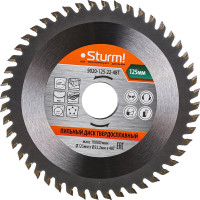 Диск пильный по дереву (125х22 мм; 48T) Sturm 9020-125-22-48T