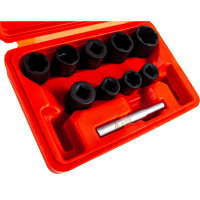 Набор торцевых головок для поврежденных гаек и болтов 10-19мм, кейс, 10шт МАСТАК 109-30010C