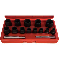 Набор торцевых головок для поврежденных гаек и болтов 8-21мм, кейс, 15шт МАСТАК 109-30015C