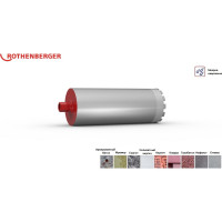 Коронка сверлильная алмазная HSP-E (200х450 мм; 1 1/4 UNC) Rothenberger FF51200