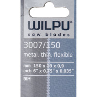 Полотно по металлу 3007/150 Bi-metall (5 шт; 150х19х0.9 мм; 130 мм; 32 TPI) WILPU 1411500005