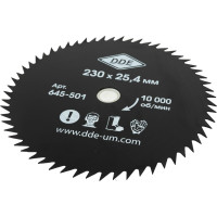 Диск для триммера (230х25.4 мм; 60 зубьев) DDE 645-501