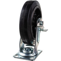 Колесо большегрузное обрезиненное поворотное с тормозом Longway SCDB80