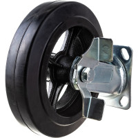 Колесо большегрузное обрезиненное поворотное с тормозом Longway SCDB80
