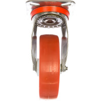 Колесо с нержавеющей вращающейся опорой и пластиной крепления (125 мм; 220 кг; INOX) Tellure rota 604403