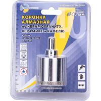 Коронка алмазная по керамике и кафелю с центрирующим сверлом TRIO-DIAMOND 40 мм 400040