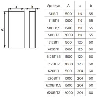 Воздуховод прямоугольный ПВХ (60х120 мм; L=2 м) ERA 612ВП2 210-092