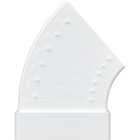 Колено разноугловое горизонтальное пластик, 55х110 мм ERA 511КРП 87-735