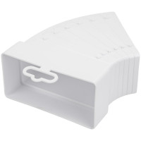 Колено разноугловое горизонтальное пластик, 60х120 мм ERA 612КРП 210-028