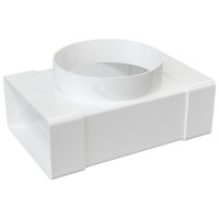 Соединитель Т-образный плоских воздуховодов 60х204 мм с выходом на фланцевый воздухораспределитель 100 мм ERA 620ТФ10П 210-072